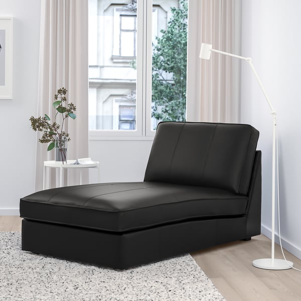 KIVIK chaise longue, Grann/Bomstad black, 90x83x163 cm