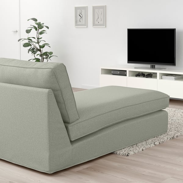 KIVIK chaise longue, Gunnared light green, 90x83x163 cm