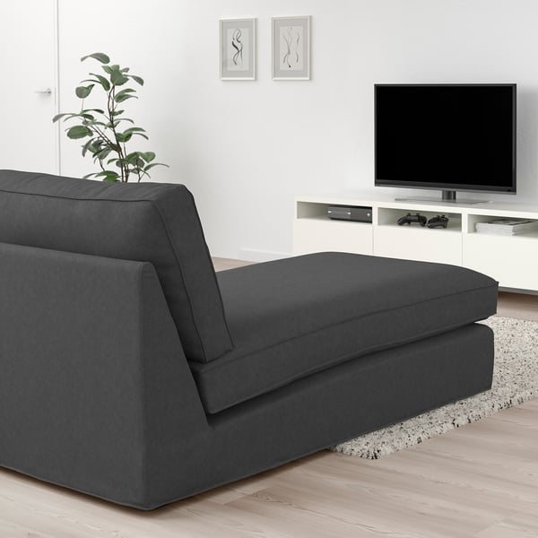 KIVIK chaise longue, Tallmyra medium grey, 90x83x163 cm