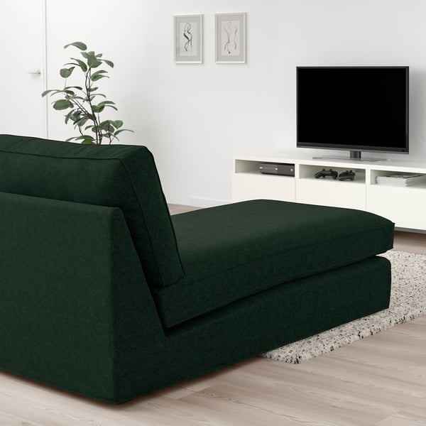 KIVIK chaise longue, Tallmyra dark green, 90x83x163 cm