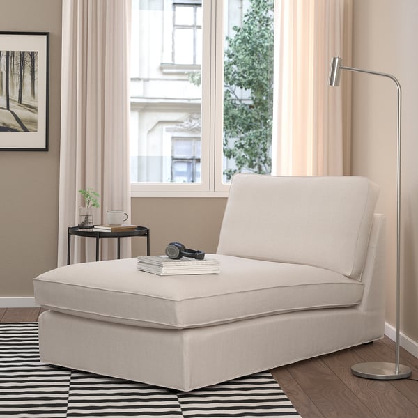 KIVIK chaise longue, Tresund light beige, 90x83x163 cm