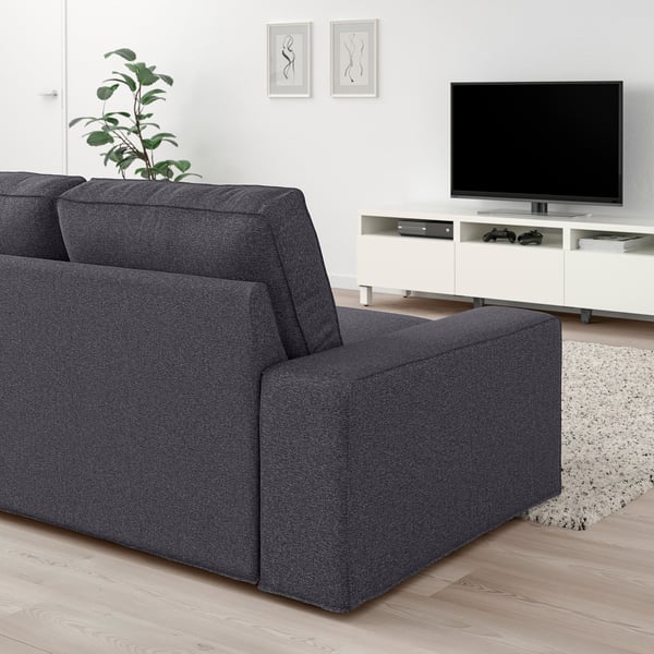 KIVIK 2-seat sofa, Gunnared medium grey, 140x83x95 cm