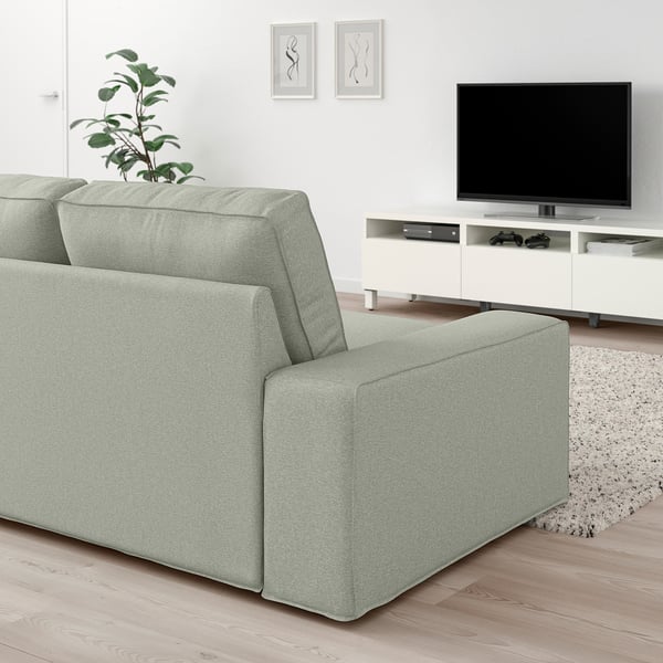 KIVIK 2-seat sofa, Gunnared light green, 140x83x95 cm