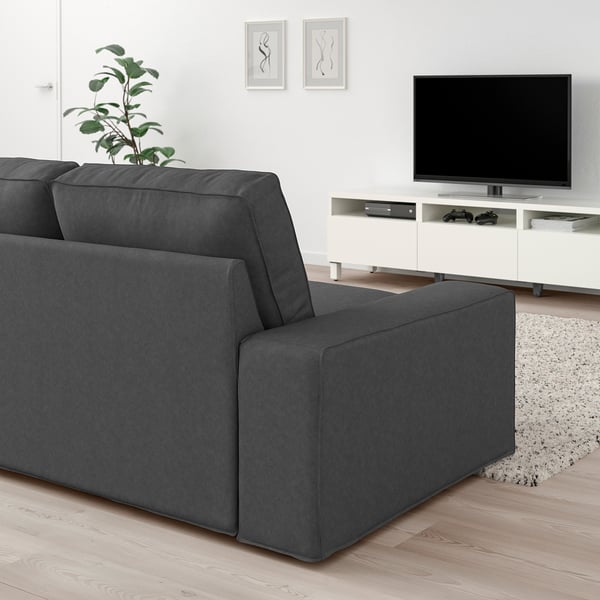 KIVIK 2-seat sofa, Tallmyra medium grey, 140x83x95 cm