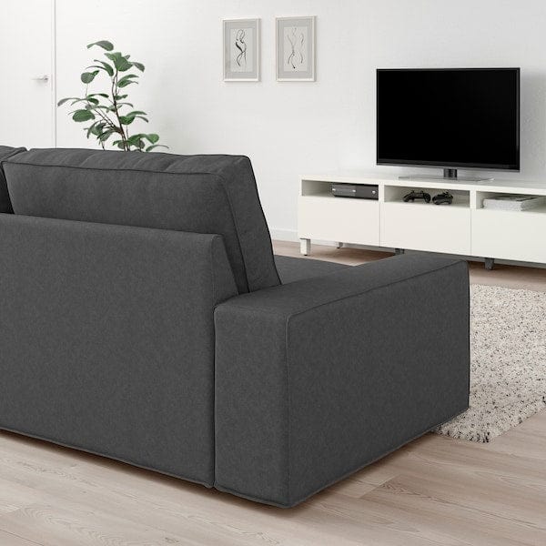 Ikea KIVIK - 3-seater sofa with chaise-longue, Tallmyra smoke grey ,