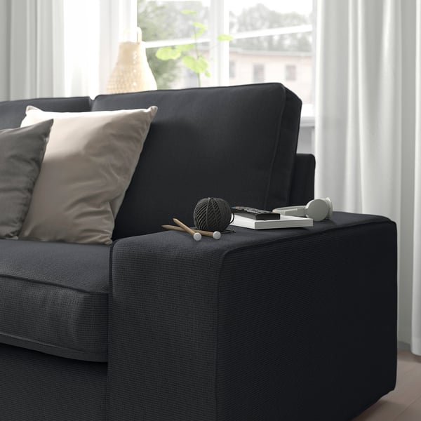 KIVIK 3-seat sofa with chaise longue, Tresund anthracite, 280x83x163 cm
