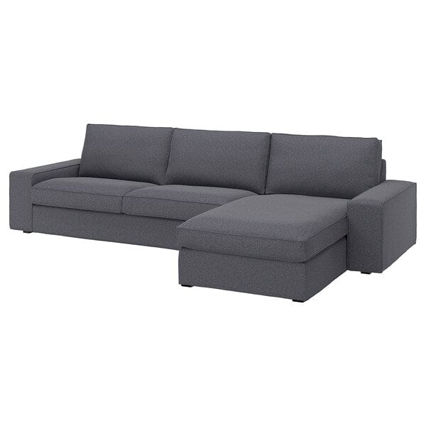 Ikea KIVIK - 4-seater sofa with chaise-longue, Gunnared smoky gray