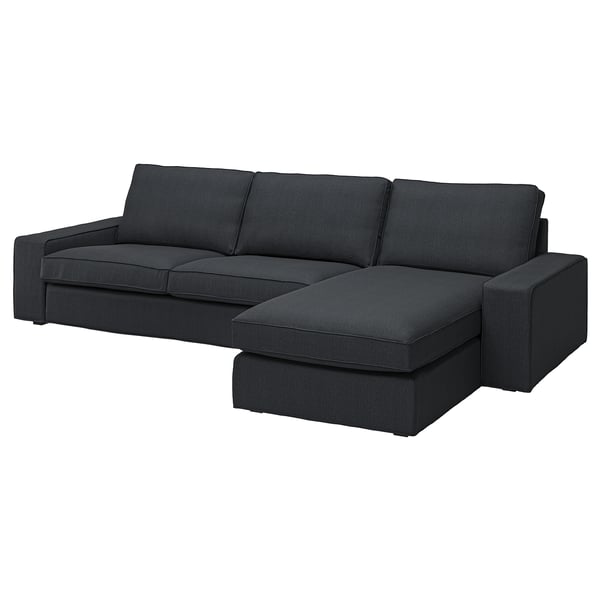 KIVIK 4-seat sofa with chaise longue, Tresund anthracite, 318x83x163 cm