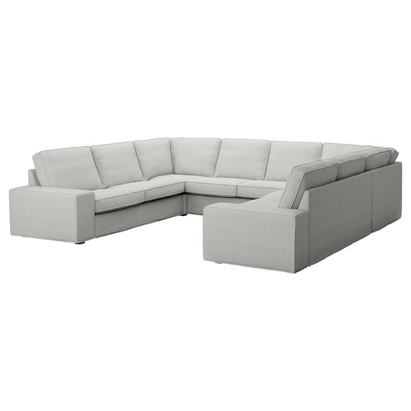 KIVIK u-shaped sofa, 6 seat, Tallmyra white/black, 328x83x257 cm