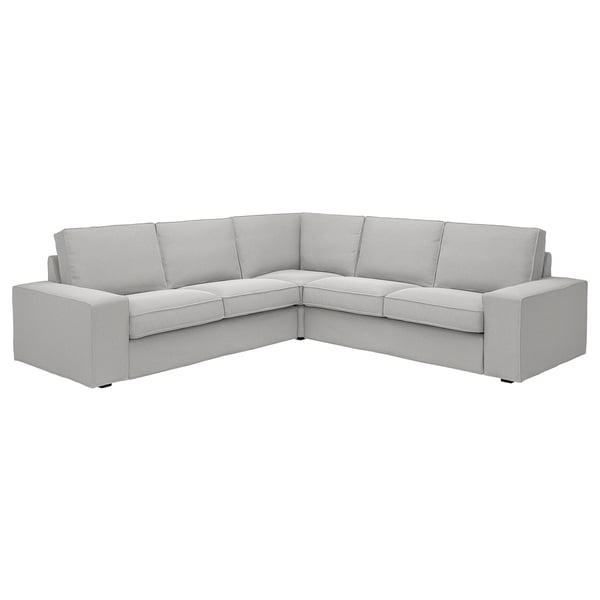 KIVIK corner sofa, 4-seat, Tallmyra white/black, 257x83x95 cm