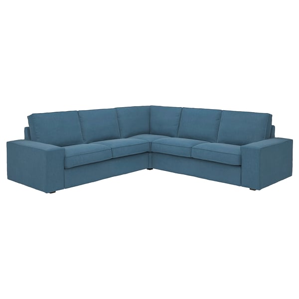 KIVIK corner sofa, 4-seat, Tallmyra blue, 257x83x95 cm