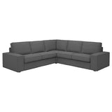 KIVIK corner sofa, 4-seat, Tallmyra medium grey, 257x83x95 cm