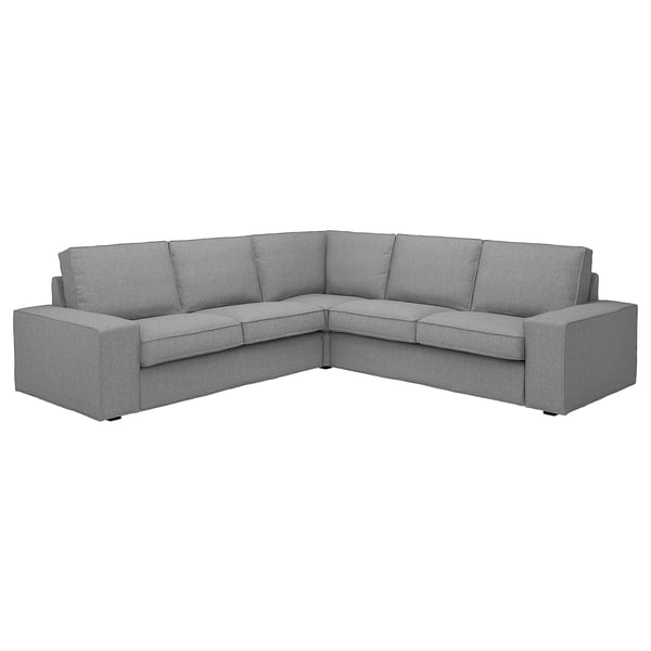 KIVIK corner sofa, 4-seat, Tibbleby beige/grey, 257x83x95 cm