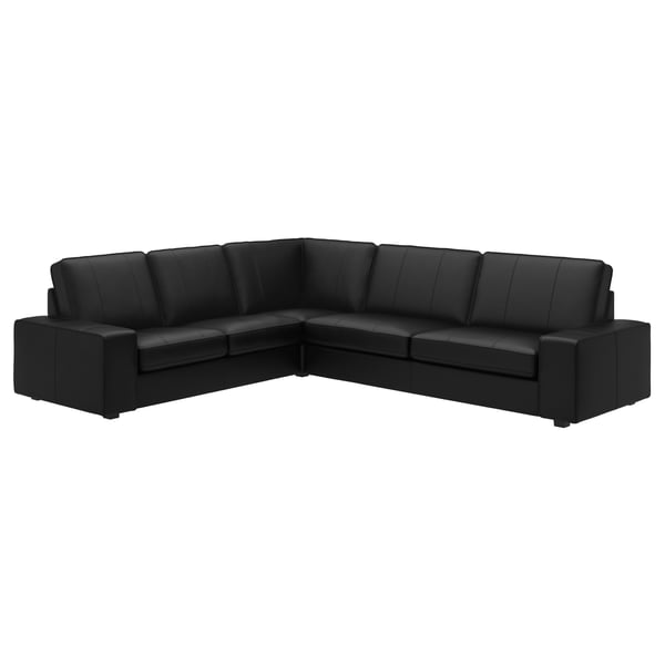 KIVIK corner sofa, 5-seat, Grann/Bomstad black, 24x83x95 cm