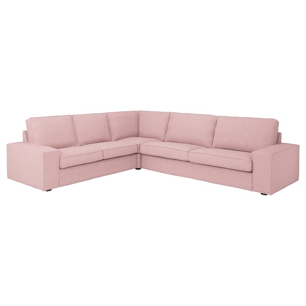 KIVIK corner sofa, 5-seat, Gunnared light brown-pink, 24x83x95 cm