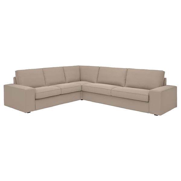 KIVIK corner sofa, 5-seat, Tallmyra beige, 24x83x95 cm