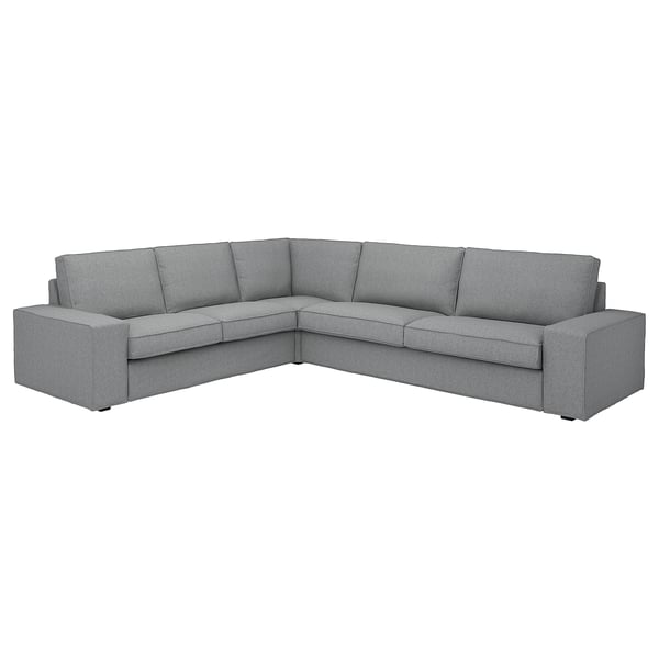 KIVIK corner sofa, 5-seat, Tibbleby beige/grey, 24x83x95 cm