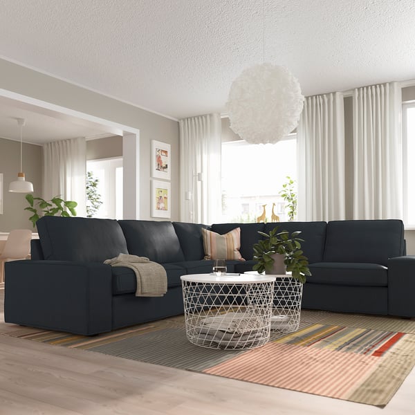 KIVIK corner sofa, 5-seat, Tresund anthracite, 24x83x95 cm