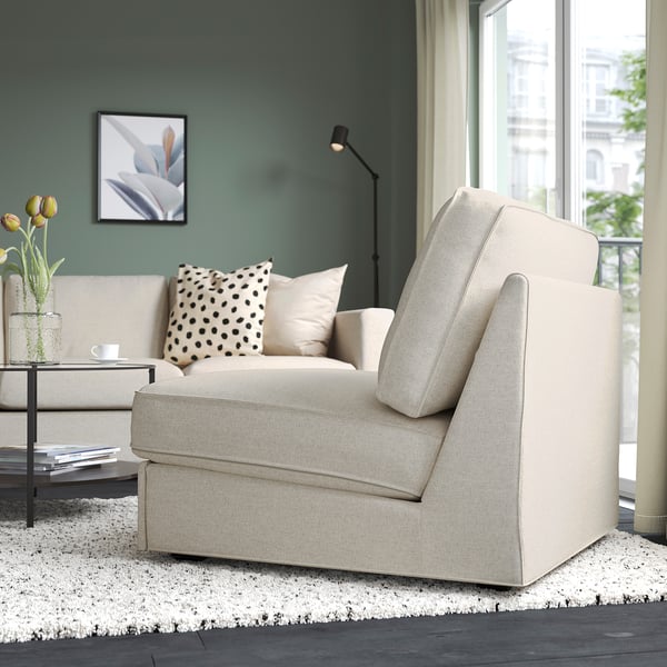 KIVIK 1-seat sofa-bed, Gunnared beige, 197x90 cm