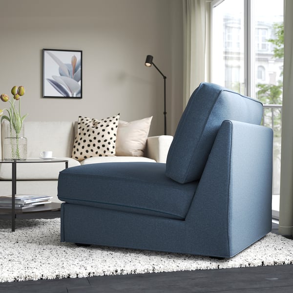 KIVIK 1-seat sofa-bed, Gunnared blue, 197x90 cm