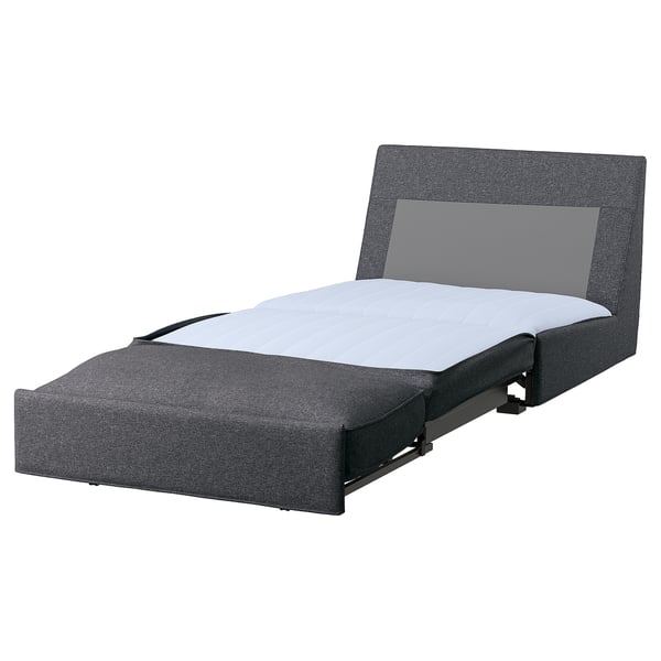KIVIK 1-seat sofa-bed, Gunnared medium grey, 197x90 cm