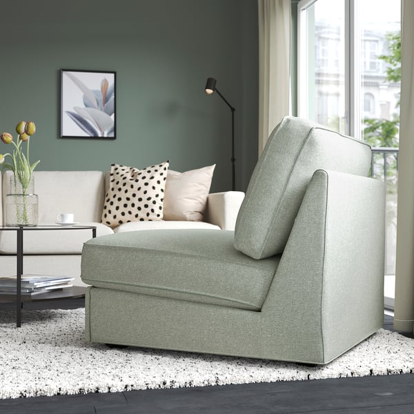 KIVIK 1-seat sofa-bed, Gunnared light green, 197x90 cm