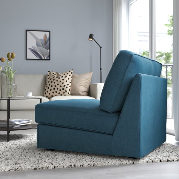 KIVIK 1-seat sofa-bed, Tallmyra blue, 197x90 cm