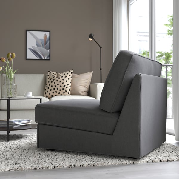 KIVIK 1-seat sofa-bed, Tallmyra medium grey, 197x90 cm