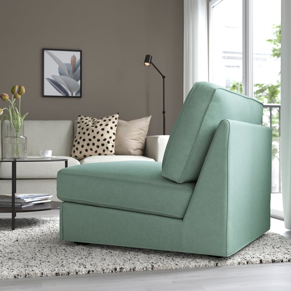 KIVIK 1-seat sofa-bed, Tallmyra light green, 197x90 cm