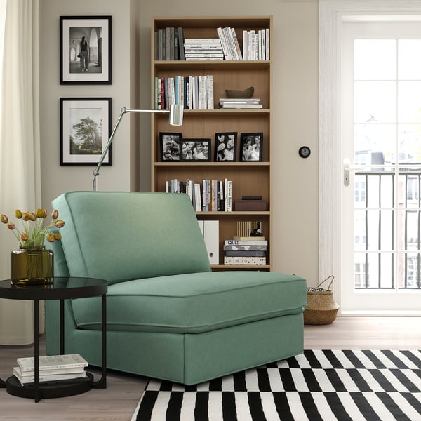 KIVIK 1-seat sofa-bed, Tallmyra light green, 197x90 cm