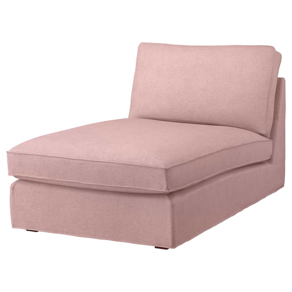 KIVIK cover for chaise longue, Gunnared light brown-pink