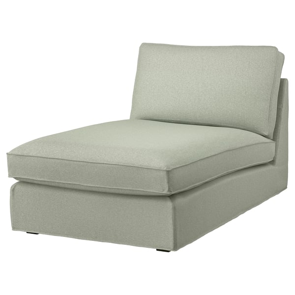 KIVIK cover for chaise longue, Gunnared light green