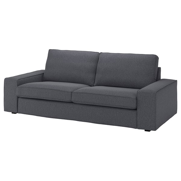 KIVIK cover for 3-seat sofa, Gunnared medium grey