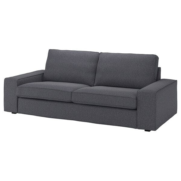 KIVIK - 3-seater sofa slipcover, Gunnared smoke gray