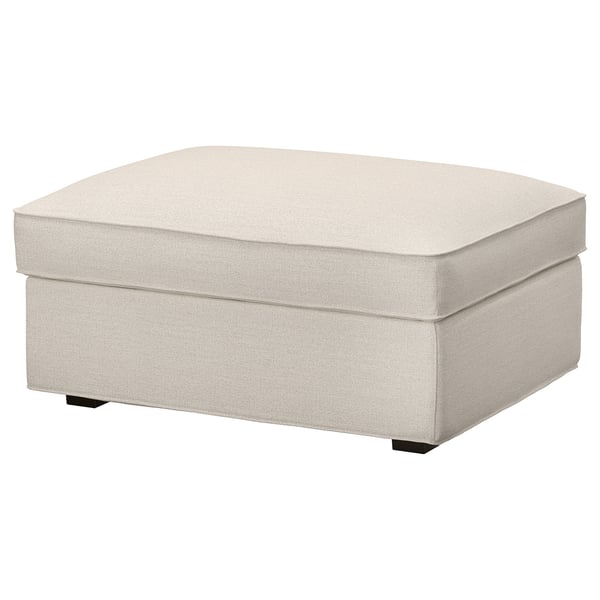 KIVIK cover for footstool with storage, Gunnared beige