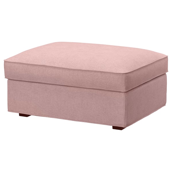 KIVIK cover for footstool with storage, Gunnared light brown-pink