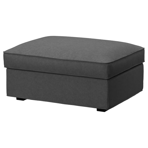 KIVIK footstool with storage, Tallmyra medium grey, 90x43x70 cm