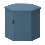 KJUGE pouffe with storage, Knisa medium blue, 38 cm