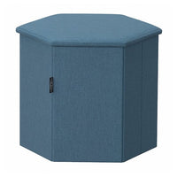 KJUGE pouffe with storage, Knisa medium blue, 38 cm