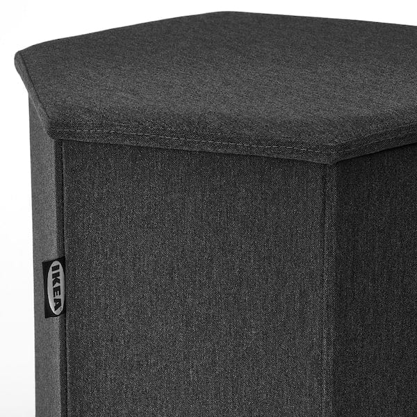 Ikea KJUGE - Ottoman with storage, Knisa dark grey