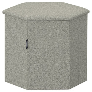 KJUGE pouffe with storage, Öreryd grey-beige, 38 cm