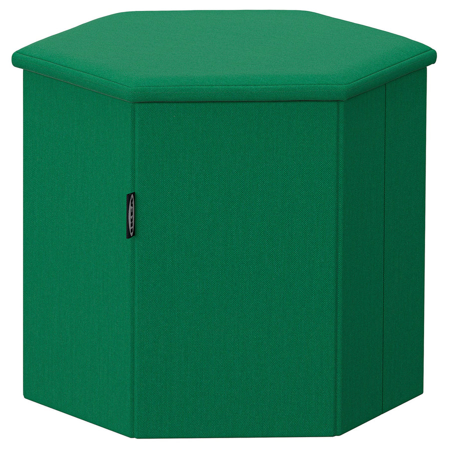 KJUGE pouffe with storage, Vissle deep green, 38 cm