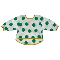 KLADDIG bib, white/green, 38x30 cm