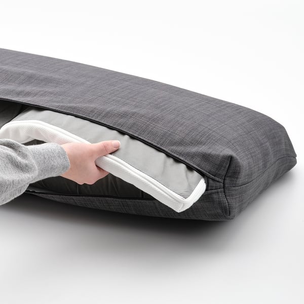 KLAGSHAMN back cushion, Skiftebo dark grey, 200x140 cm