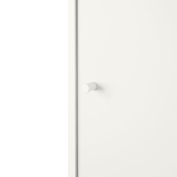 KLEPPSTAD wardrobe with sliding doors, white, 117x176 cm