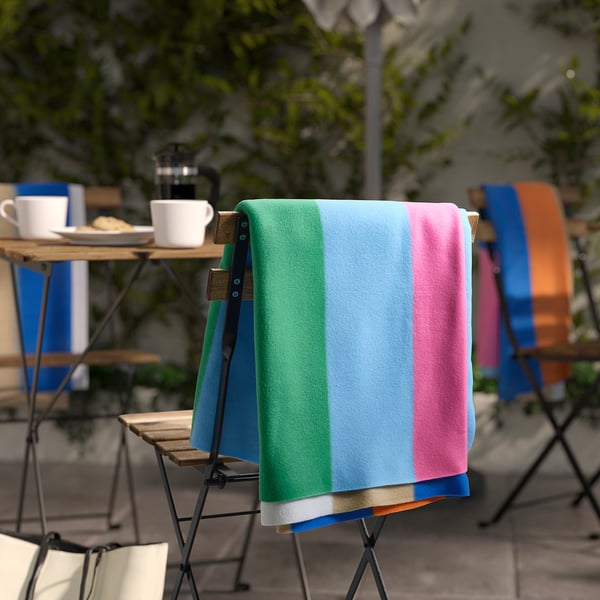 KLIBBKORSÖRT throw, multicolour, 160x120 cm