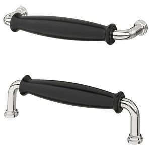 Ikea KLINGSTORP - Handle, black/chrome-plated, 141 mm