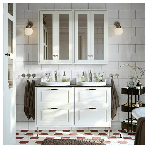 Ikea KLINGSTORP - Handle, black/chrome-plated, 141 mm