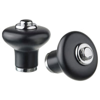 KLINGSTORP knob, black/chrome-plated, 23 mm, 2 pack