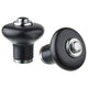 KLINGSTORP knob, black/chrome-plated, 5 mm, 2 pack
